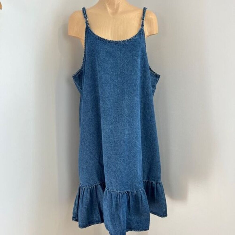 Blue Denim Midi Dress - Picture 3 of 14